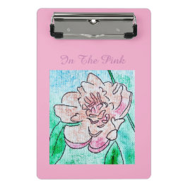 Mini Prancheta Na Pink Peony  