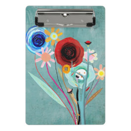 Mini Prancheta Natureza-morta Floral Azul