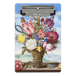 Mini Prancheta Natureza-morta floral da Idade de Ouro Holandesa v