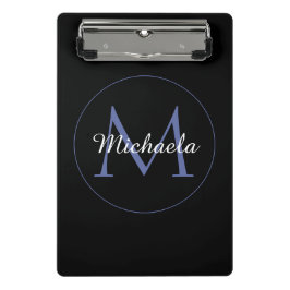 Mini Prancheta Nome inicial do monograma moderno em círculo mínim