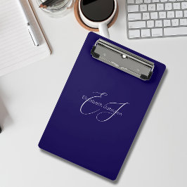 Mini Prancheta nome minimalista clássico azul e branco personaliz