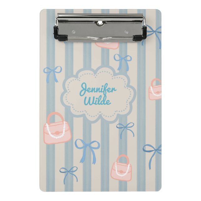 Mini Prancheta Nome Personalizado das Fitas de Coquete (Frente)