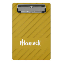 Mini Prancheta Nome personalizado de plástico diagonal castanho t