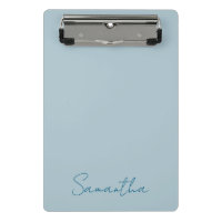 Nome Personalizado Elegante Pastel Azul