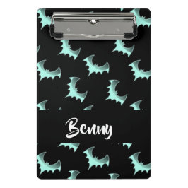 Mini Prancheta Nome personalizado morcegos azuis