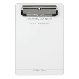 Mini Prancheta Notas de Laboratório de Química – Nome Personaliza