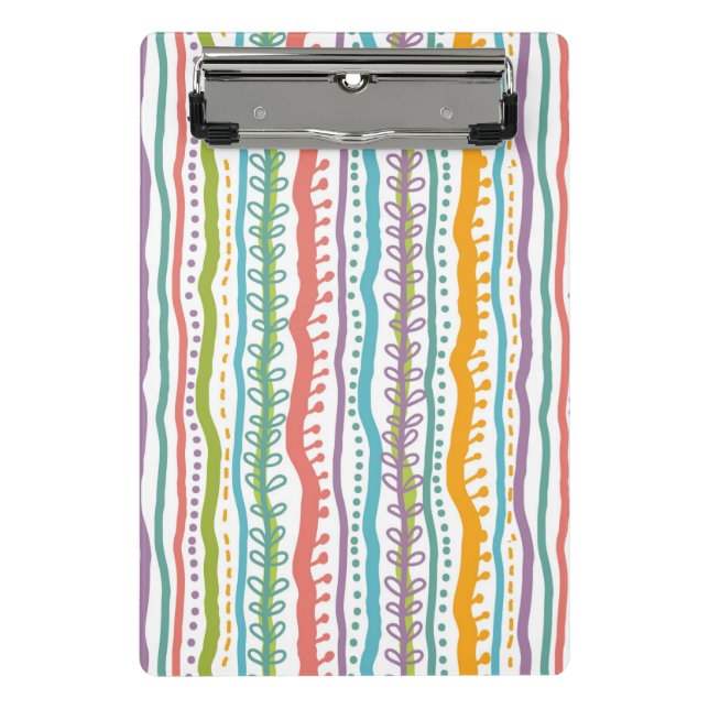 Mini Prancheta O abstrato listra o teste padrão vertical (Frente)