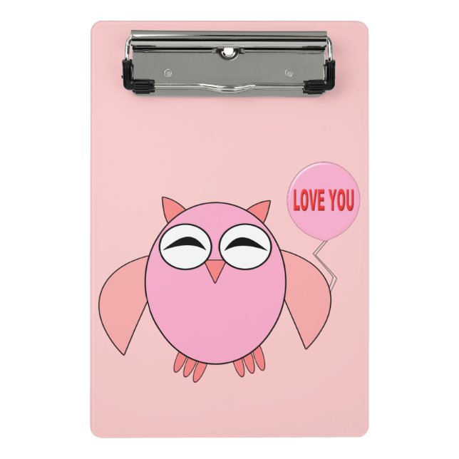 Mini Prancheta O Rosa Bonito Ama A Miniprancha De Coruja (Frente)