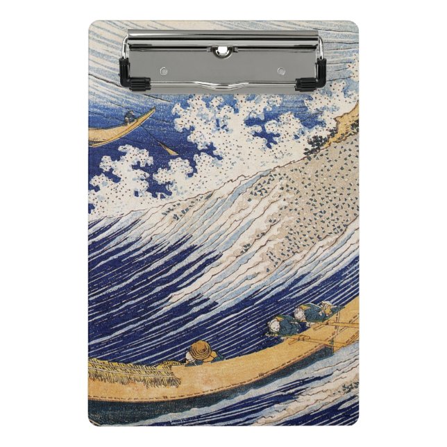 Mini Prancheta Ondas do Oceano de Hokusai Barcos no Mar (Frente)