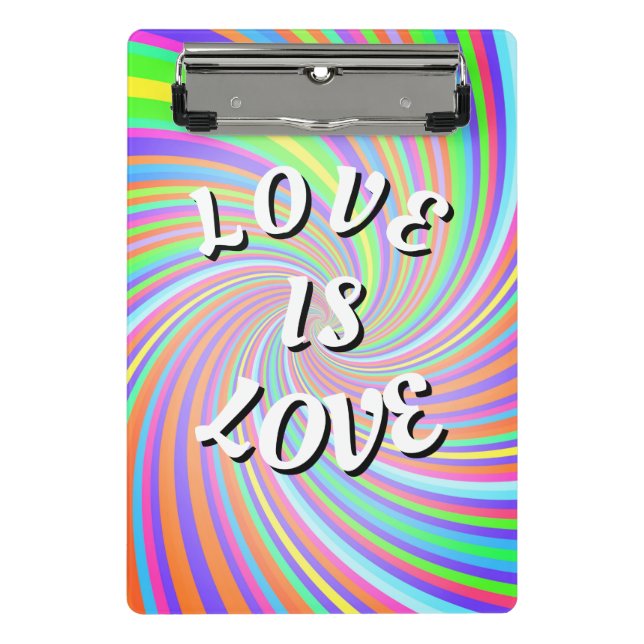 Mini Prancheta Orgulho Love Is Love  (Frente)