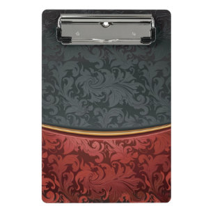 Mini Prancheta Ornamento do vintage vermelho e preto