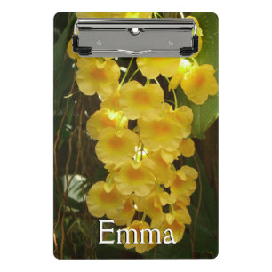 Mini Prancheta Orquídeas Amarelas Penduradas Flores Tropicais