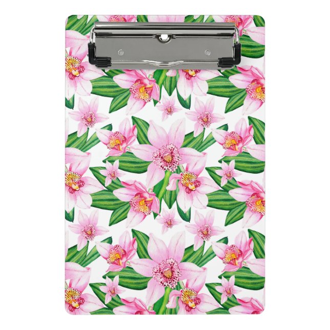 Mini Prancheta Orquídeas Aquarelas Design 12 (Frente)