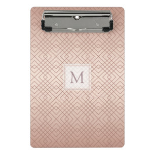 Mini Prancheta Ouro cor-de-rosa personalizado do teste padrão