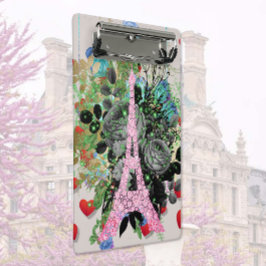 Mini Prancheta Ouros Rosa Torre Eiffel