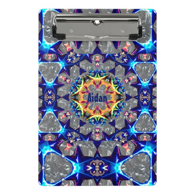 Mini Prancheta Padrão 3D do AIDAN ~ TRIPPY personalizado (Frente)