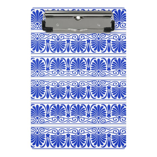 Mini Prancheta Padrão Árabe Mediterrâneo Grego Azul (Frente)