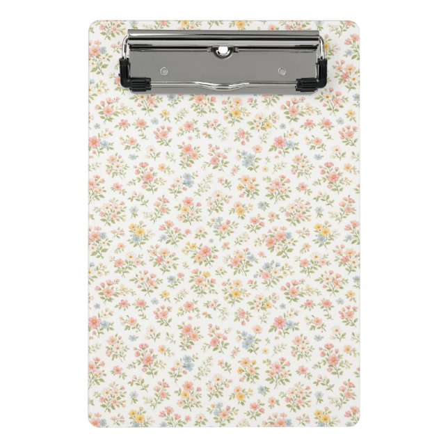 Mini Prancheta Padrão contínuo floral delicado e fofo (Frente)