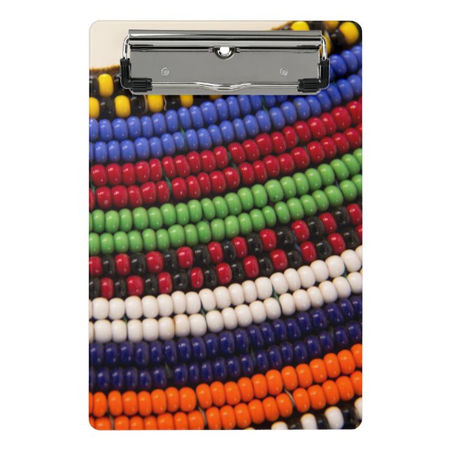 Mini Prancheta Padrão de Contas Tribais Massai (Frente)