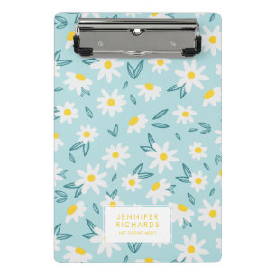 Mini Prancheta Padrão de Daisies Doce Personalizado