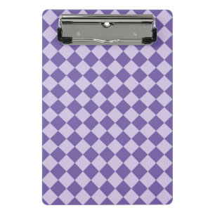 Mini Prancheta Padrão de Diamante do Verificador Roxo