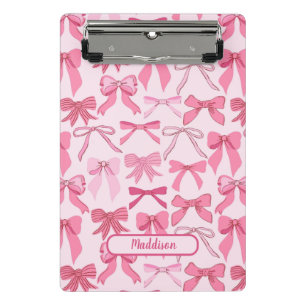 Mini Prancheta Padrão de laço rosa encantador