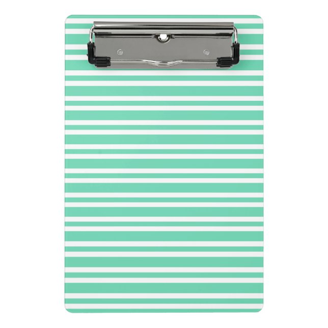 Mini Prancheta Padrão de Listras Brancas Aquamarine (Frente)
