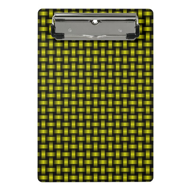 Mini Prancheta Padrão de Tecido Amarelo Preto (Frente)