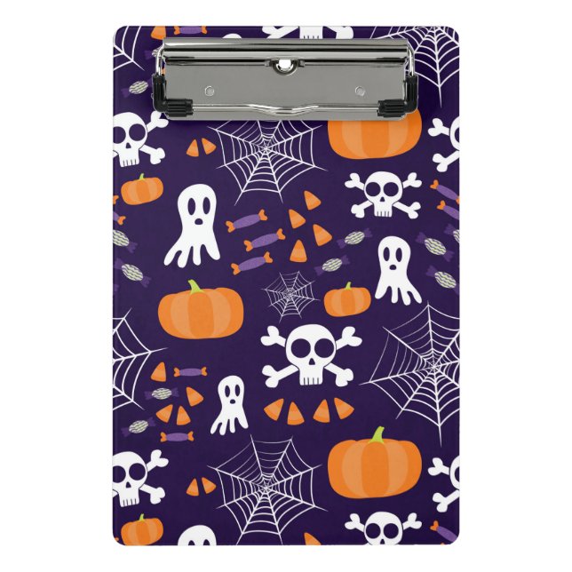 Mini Prancheta Padrão Divertido de Halloween (Frente)