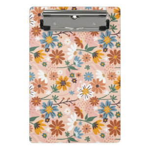 Mini Prancheta Padrão Floral Abstrato Pintado à Mão- 23136