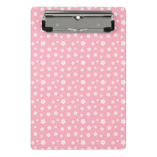Mini Prancheta Padrão Floral Rosa