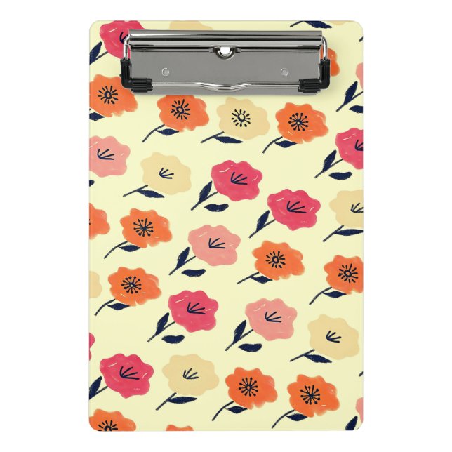 Mini Prancheta Padrão Floral Vibrante (Frente)