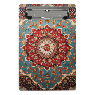 Mini Prancheta Padrão Oriental Vermelho Creme Azul