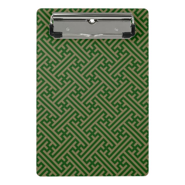 Mini Prancheta Padrão Sayagata, japonês, verde e Dourado (Frente)