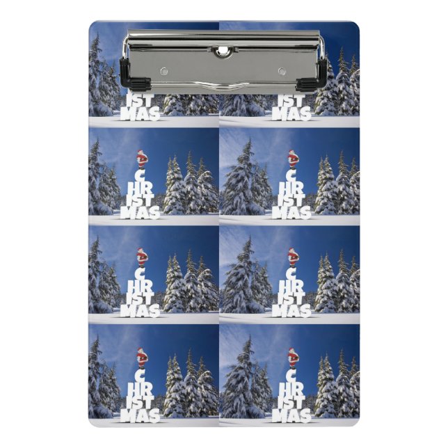 Mini Prancheta Paisagem de inverno de Natal (Frente)
