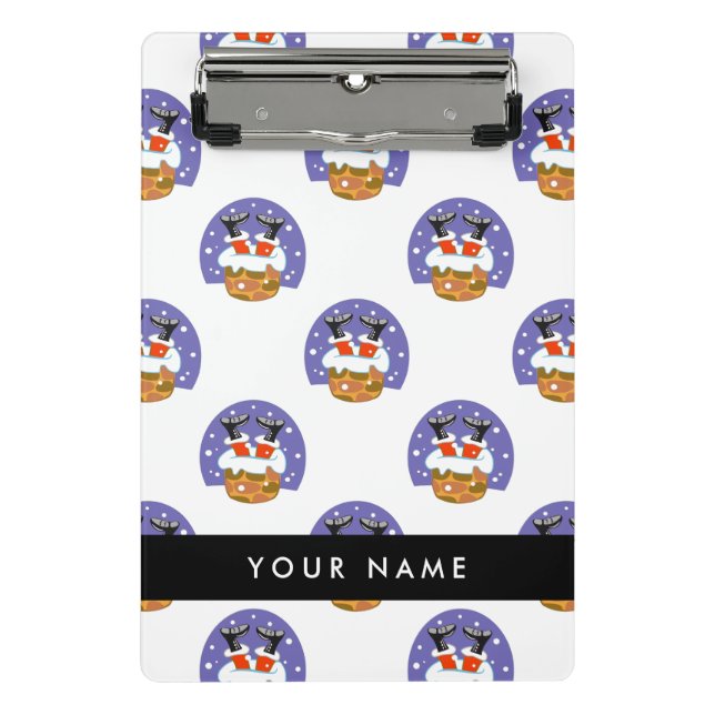 Mini Prancheta Papai Noel Na Chaminé, Neve, Natal, Ano Novo (Frente)