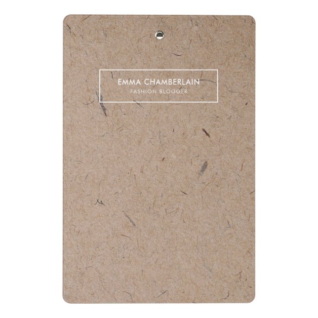 Mini Prancheta Papel Kraft Russo Moderno Minimalista (Verso)