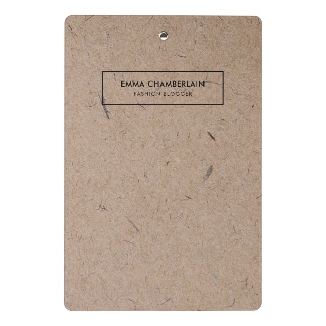 Mini Prancheta Papel Kraft Russo Moderno Minimalista (Verso)