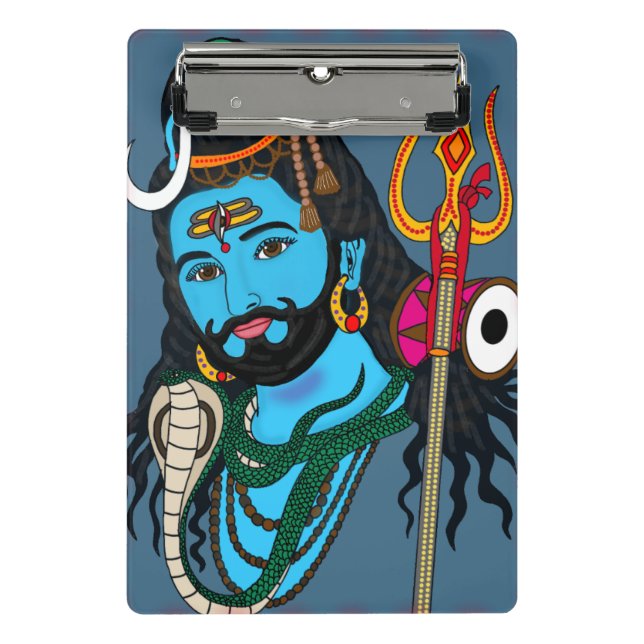 Mini Prancheta Papelaria Rosto de Shiva (Frente)