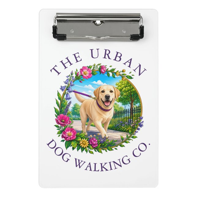 Mini Prancheta para Passeio de Cães com Labrador (Frente)