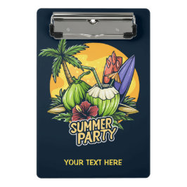 Mini Prancheta Partido de Verão Tropical de Texto Personalizado