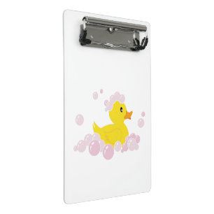 Mini Prancheta Pato em Bolhas Rosa