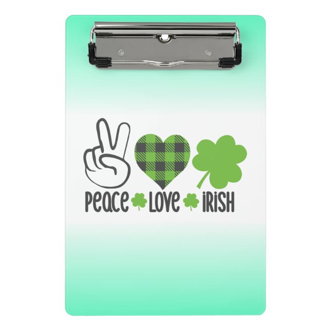 Mini Prancheta Peace Love Irish-60682 (Frente)