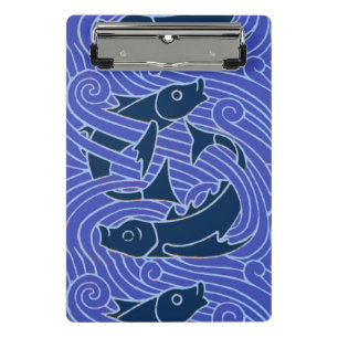 Mini Prancheta Peixes Nadados Oceano Azul Pesca