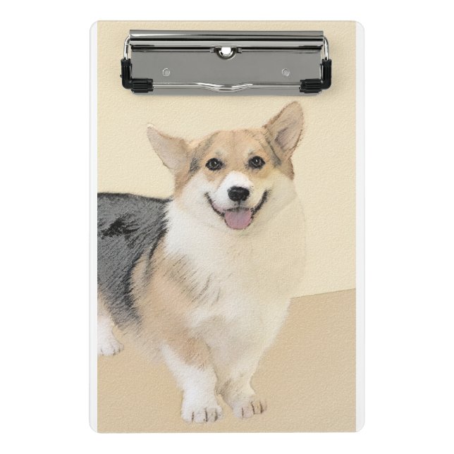 Mini Prancheta Pembroke Welsh Corgi - Pintura Original para Cacho (Frente)