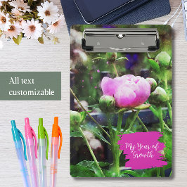 Mini Prancheta Peony Rosa de Aquarela