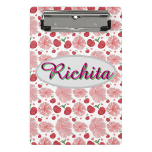Mini Prancheta Personalizado e customizado floral aquarela