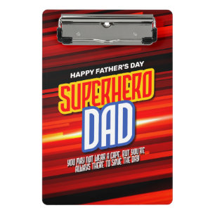 Mini Prancheta Personalizar Pai SuperHero