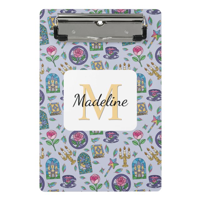 Mini Prancheta Personalized Beauty and the Beast Book Girl (Frente)