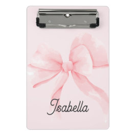 Mini Prancheta Personalized Coquette Pink Bow Girl